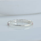 0.28 Ct Baguette Pink Topaz Eternity Band Ring 925 Sterling Silver
