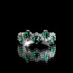 1.00 Ct Round Chrome Diopside Ring 925 Sterling Silver