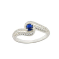 925 Sterling Silver 1.50MM Round Shape White Topaz Gemstone Ring