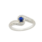 925 Sterling Silver 1.50MM Round Shape White Topaz Gemstone Ring
