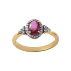 925 Sterling Silver 7x5MM Oval Shape Ruby Gemstone Ring