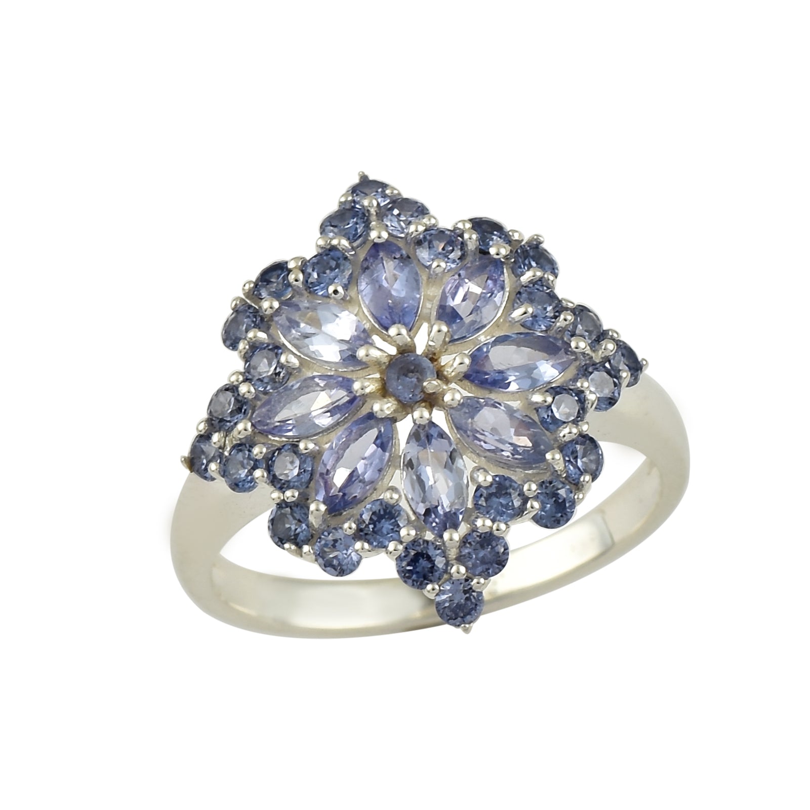 925 Sterling Silver 5x2.50MM Marquise Shape Tanzanite Gemstone Ring