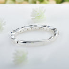 925 Sterling Silver 2MM Round Shape Blue Sapphire Gemstone Ring