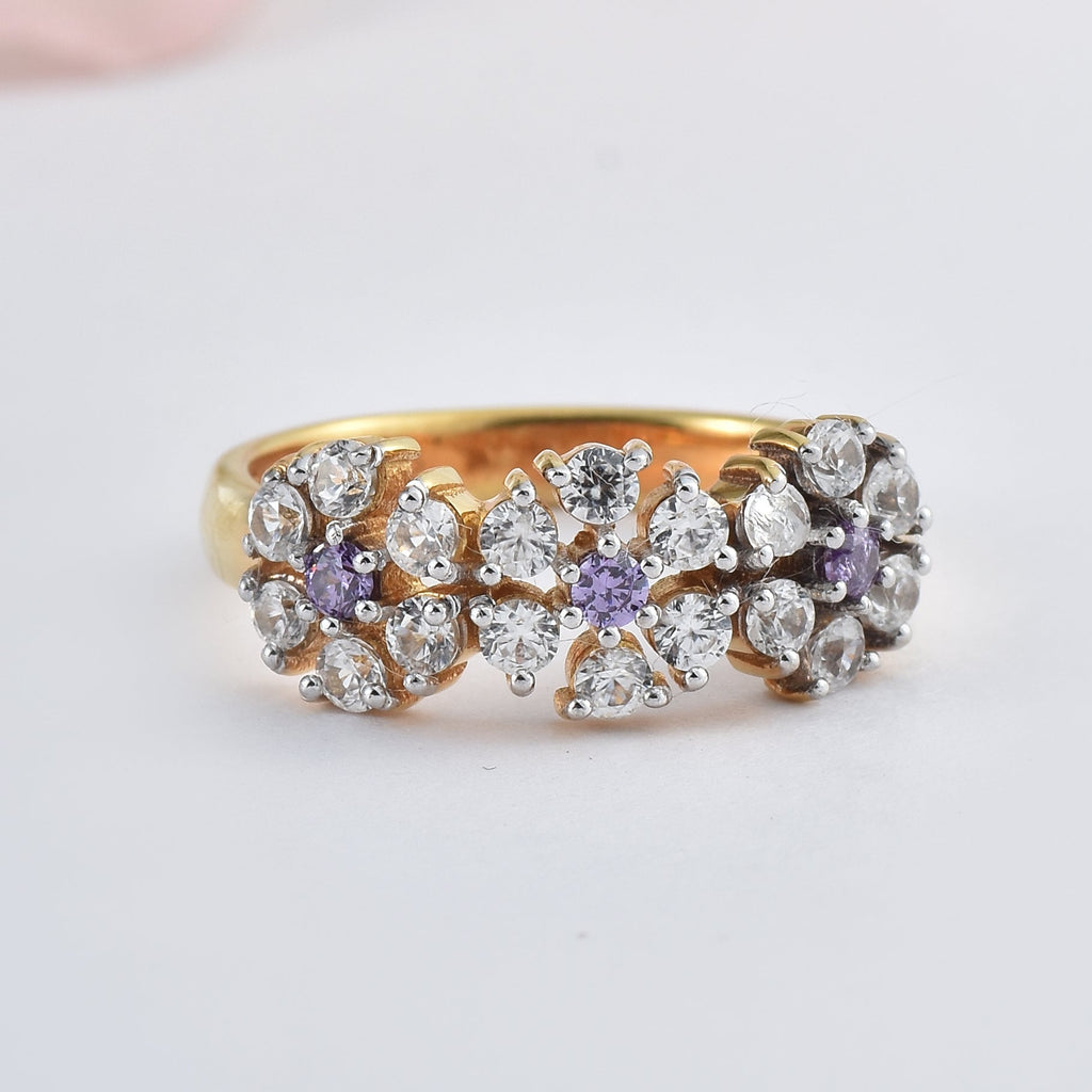 925 Sterling Silver 2MM Round Shape Tanzanite Gemstone Ring