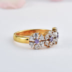 925 Sterling Silver 2MM Round Shape Tanzanite Gemstone Ring
