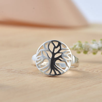 Tree of Life Cut-Out Ring – 925 Sterling Silver