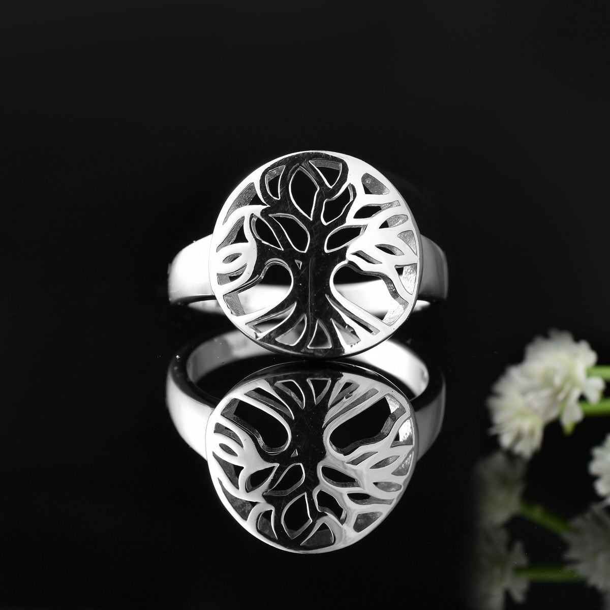 Tree of Life Cut-Out Ring – 925 Sterling Silver