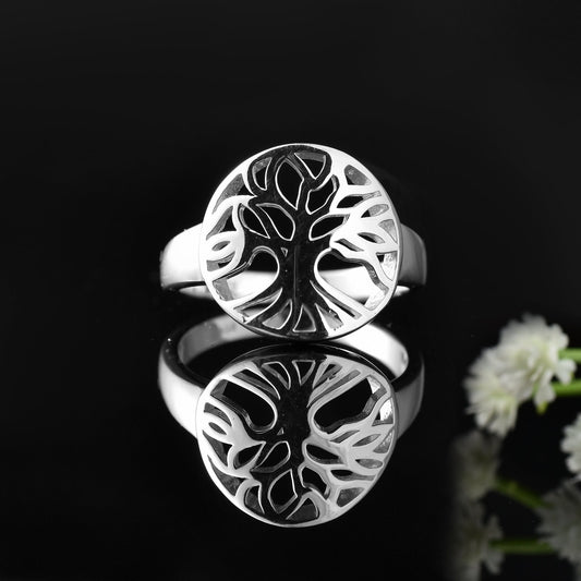 Tree of Life Cut-Out Ring – 925 Sterling Silver