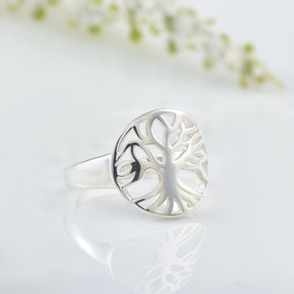 Tree of Life Cut-Out Ring – 925 Sterling Silver