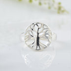 925 Sterling Silver Tree of Life Ring