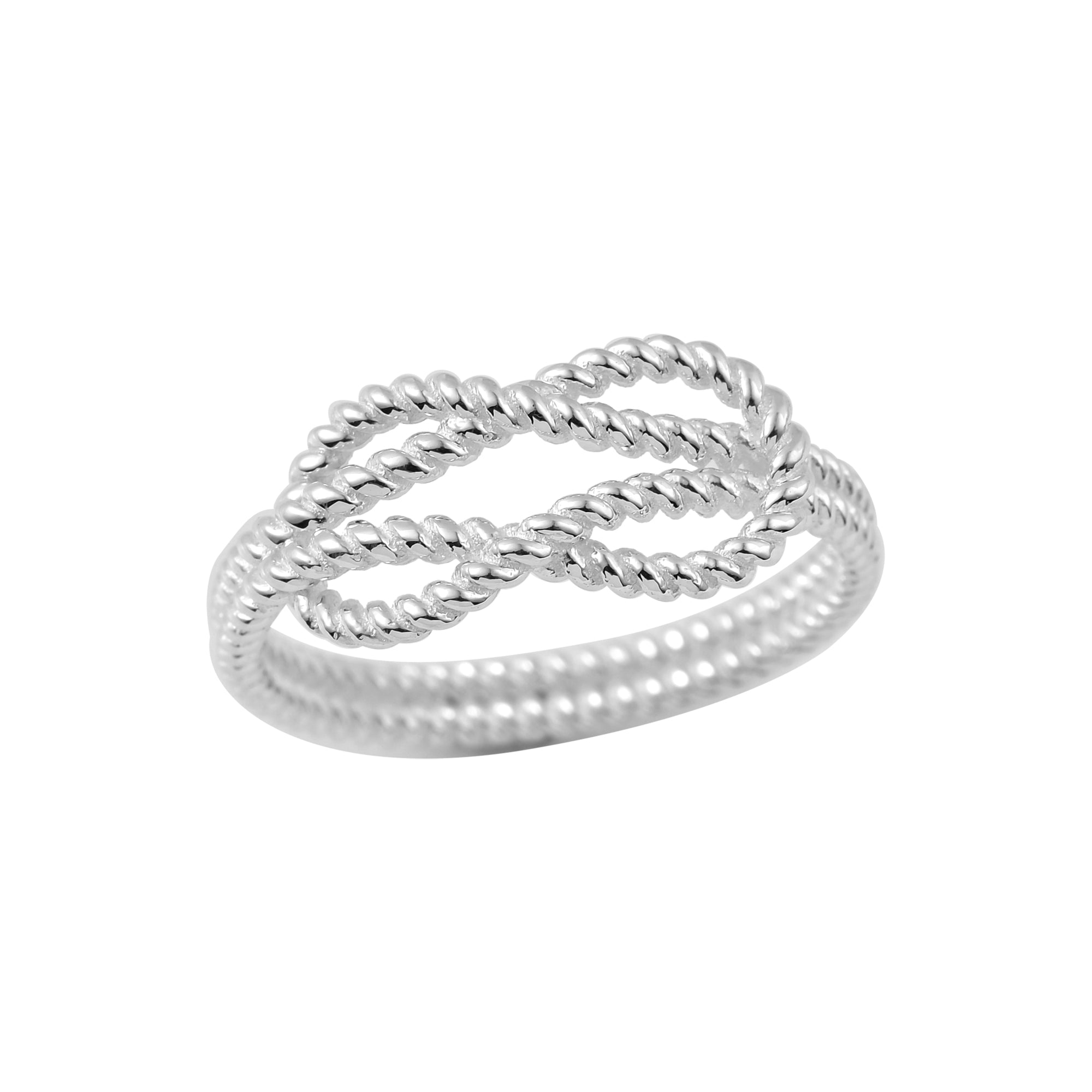 Twisted Infinity Ring - 925 Sterling Silver