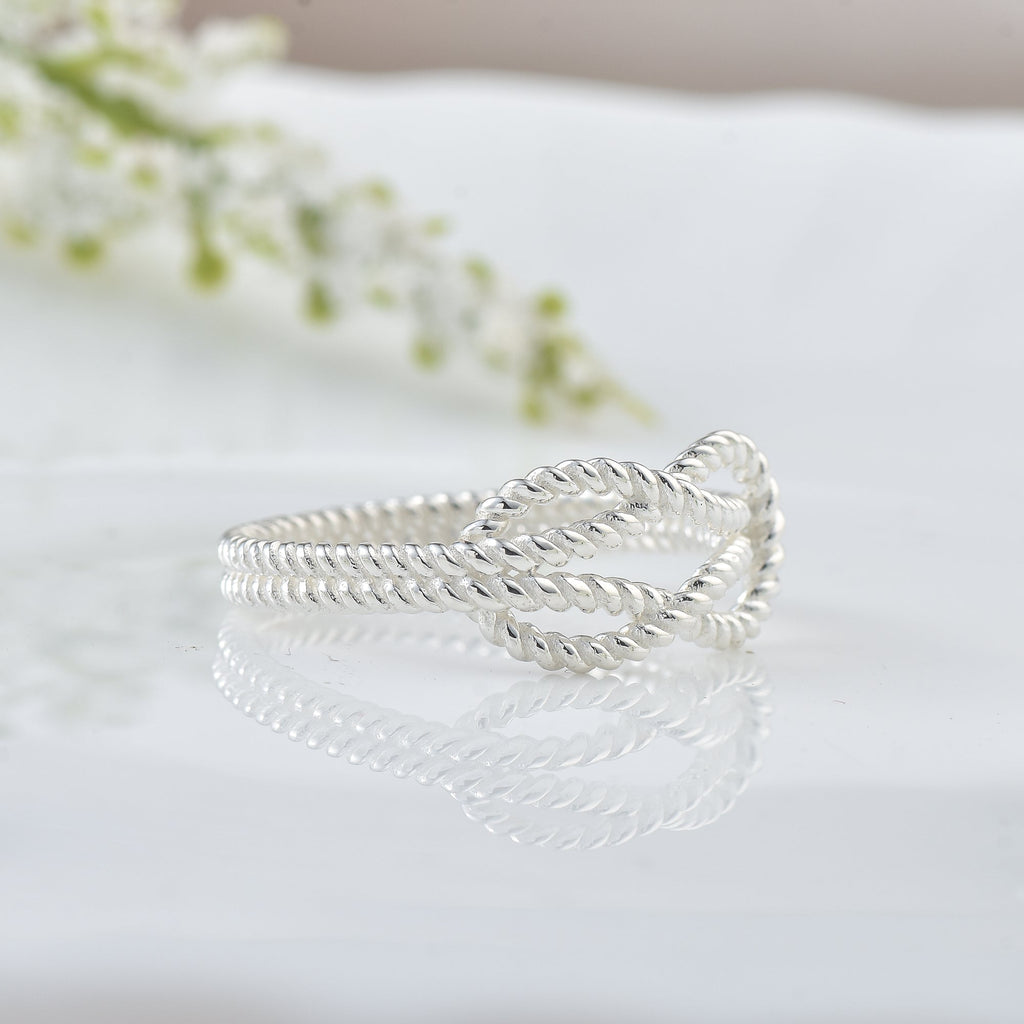 Twisted Infinity Ring - 925 Sterling Silver