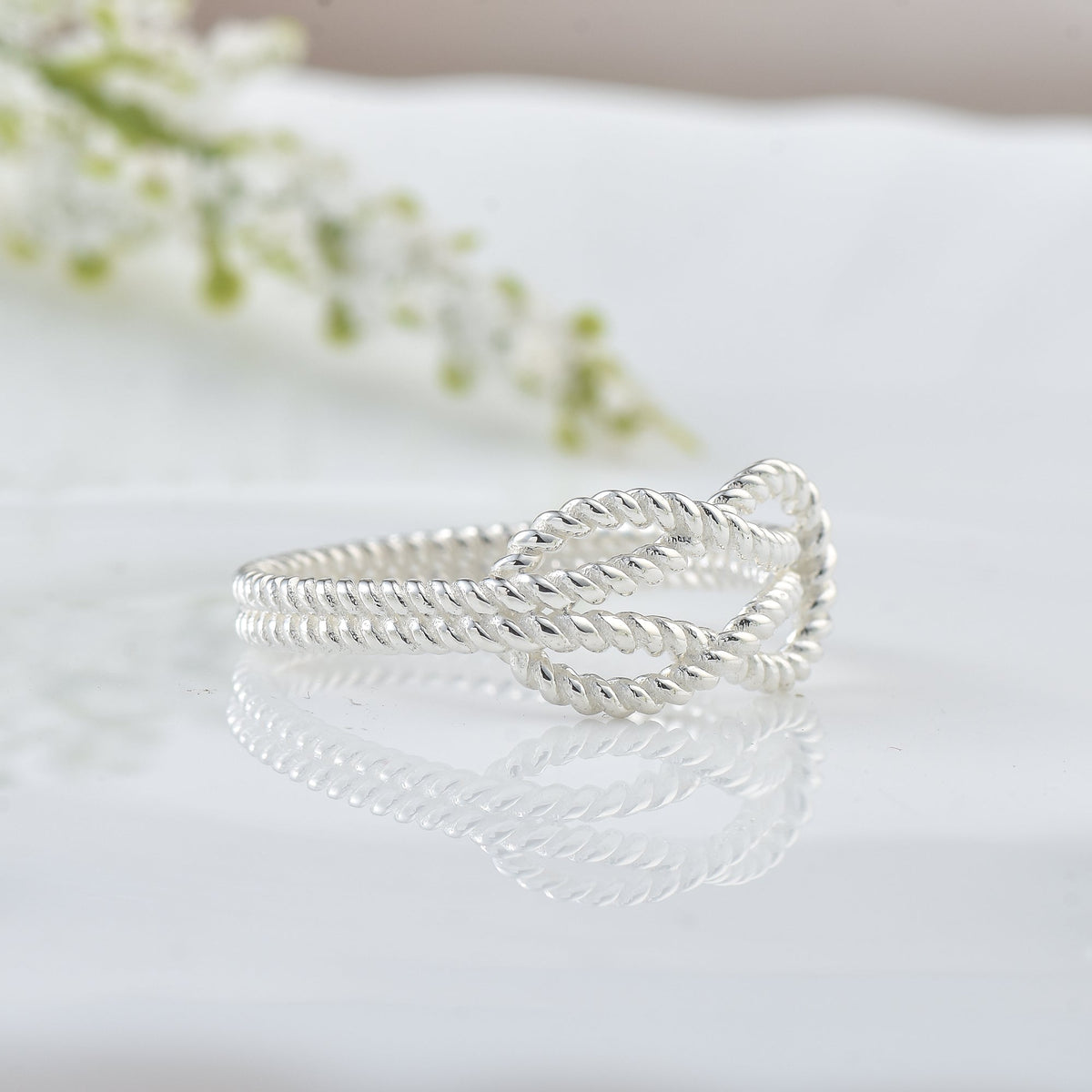 Twisted Infinity Rope Ring – 925 Sterling Silver