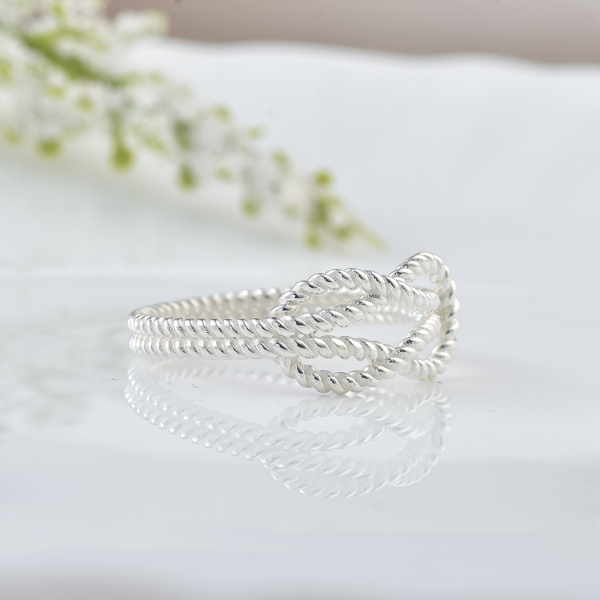 Twisted Infinity Ring - 925 Sterling Silver