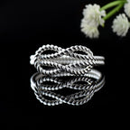 Twisted Infinity Ring - 925 Sterling Silver