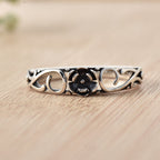 Vintage Floral Design Sterling Silver Ring 925 Nature Inspired Jewelry