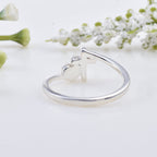 925 Sterling Silver Cross and Heart Faith Love Design Ring