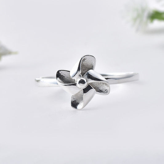 Pinwheel Flower Ring – 925 Sterling Silver