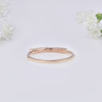2x2mm Round Pink Topaz Half Eternity Ring 925 925 Sterling Silver Gold Plated