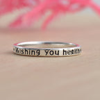 925 Sterling Silver Engraved “Wishing You Health” Band Ring