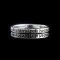 925 Sterling Silver Engraved “Wishing You Health” Band Ring