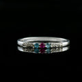 Rhodolite Garnet And Blue Topaz Accent Ring 925 Sterling Silver
