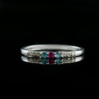 Rhodolite Garnet And Blue Topaz Accent Ring 925 Sterling Silver