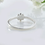 925 Sterling Silver Flower Dainty Minimalist Ring