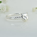 925 Sterling Silver Cat Face Ring